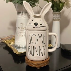 Rae Dunn SOME BUNNY LOVES YOU Easter Topper Mug